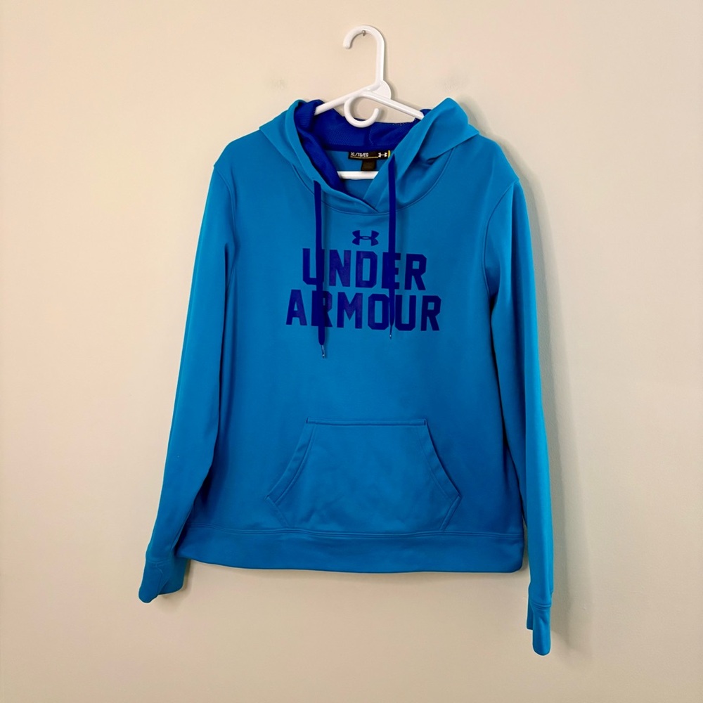 Under Armour Electric Blue Hoodie sweatshirt summer Womens XL fall school
